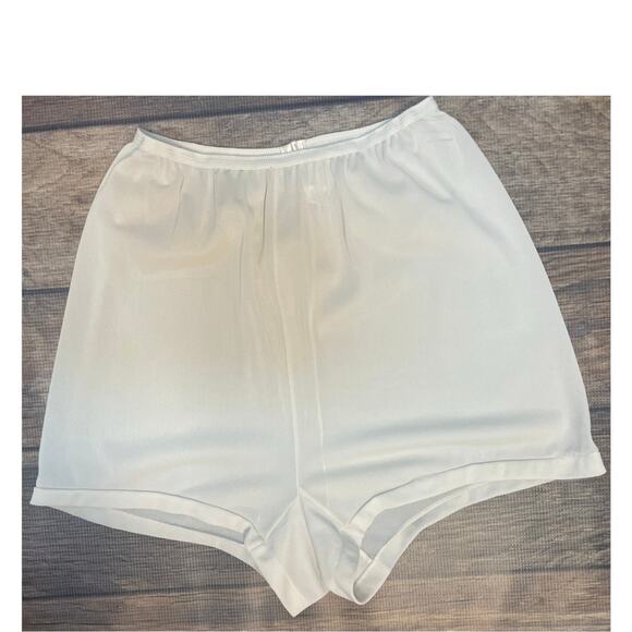 Vintage 1950s Sheer White Nylon Taps Shorts Underwear Medium - Picture 3 of 10
